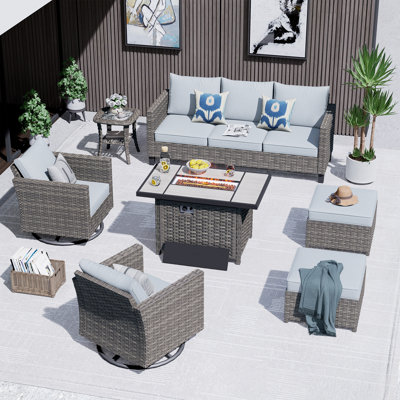 GRST Rattan Sofa Seating Group with Cushions