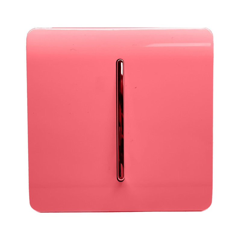 Trendi Switch 1 Gang Intermediate Rocker Light Switch, Strawberry