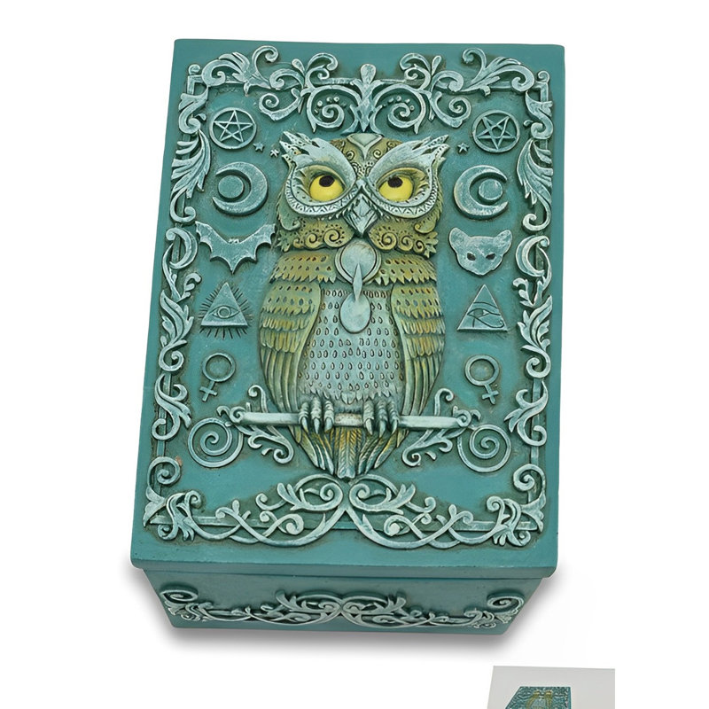 Figurine boîte 5 po Hibou vert