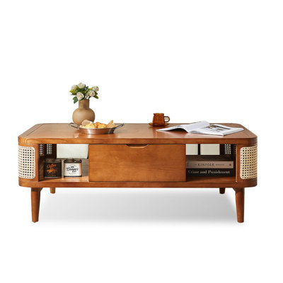 Walnut Solid Wood Rectangular Coffee Table