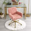 Chaise de bureau de style Mid-Century avec siège rembourré, revêtement en cuir, pivotant et roulant pour plus de confort et de style-2108429523
