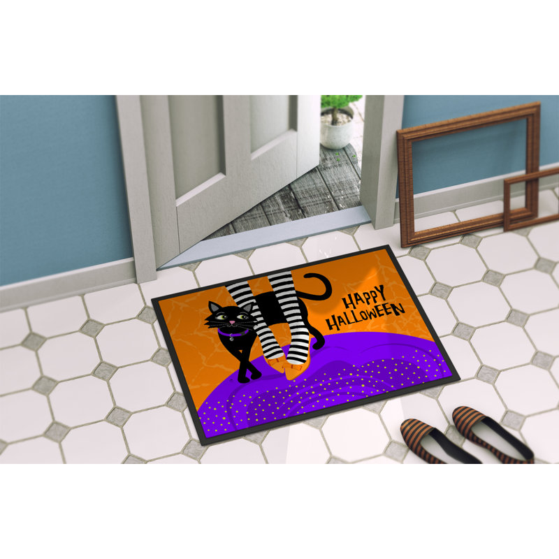 Bonnaire Non-Slip Halloween Outdoor Doormat, 0.25" H x 27" W x 18" D