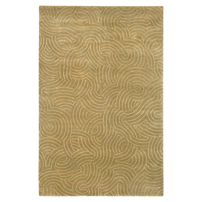 Dixon Abstract Hand Knotted Wool Brown/Tan Area Rug