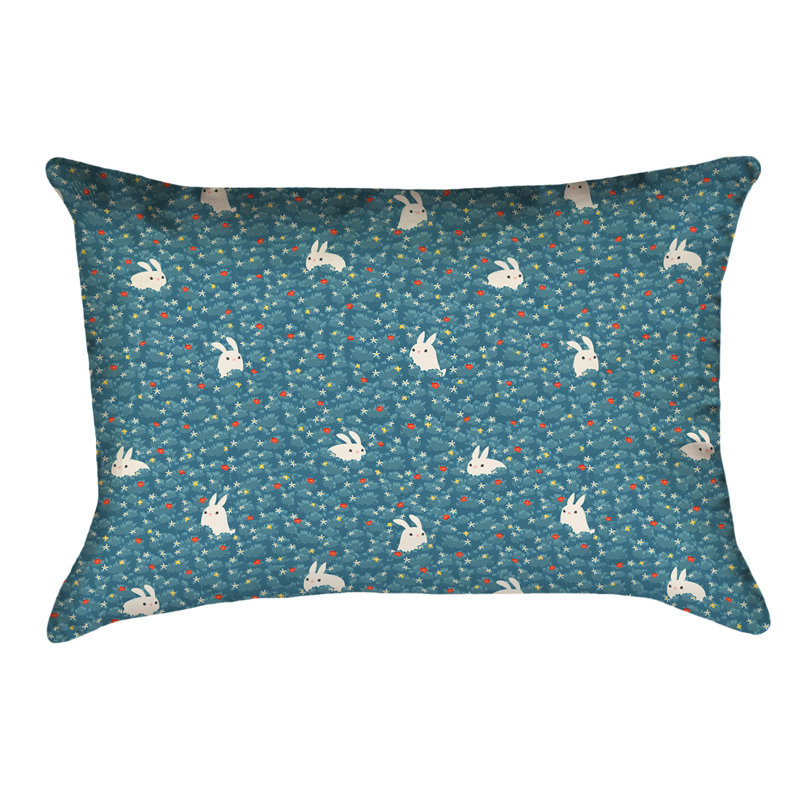 Housse de coussin Katelyn Elizabeth, Simili suède, Bleu