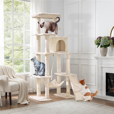Manorbier 63" H Multilevel Cat Tree for Small and Medium Cats