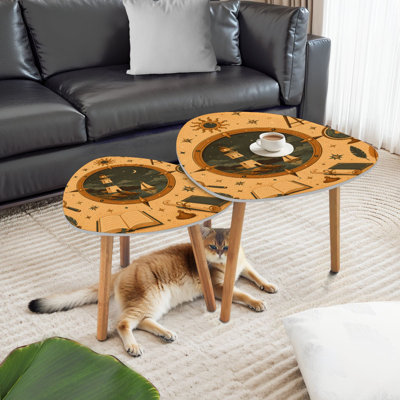 Ensemble de 2 tables basses gigognes Triangle