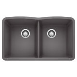 Diamond SILGRANIT 32" L x 19.36" W Double Basin Undermount Kitchen Sink