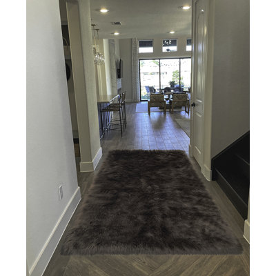 Tapis gris à poils longs Mar Vista Eternity