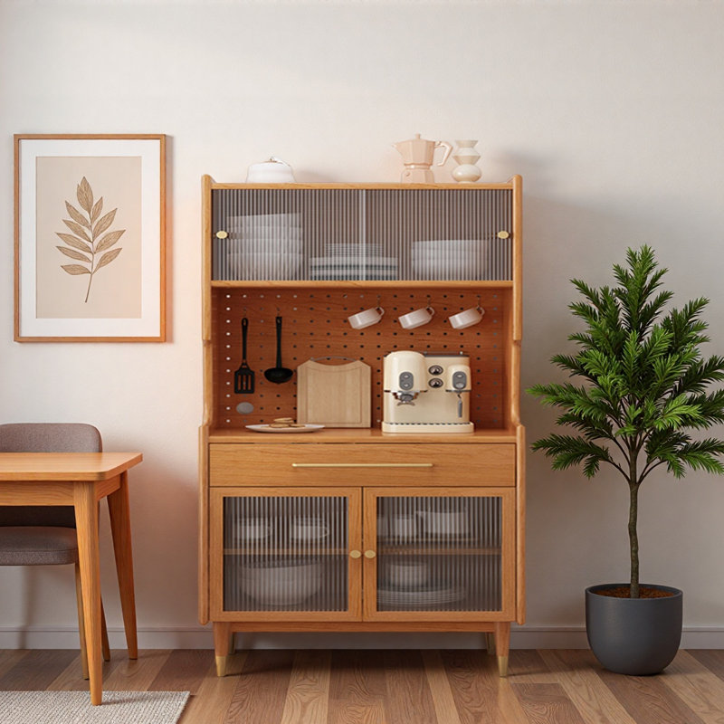 Modern Household Perforated Panel Display Case, 66.93" H x 47.24" W x 17.72" D