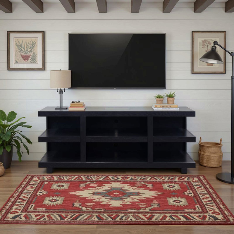 Meuble télé 64 po pour téléviseur de 70 po ou moins, aucun assemblage requis, Noir