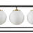 Sadye 6-Light Frosted Glass Globe Linear Chandelier