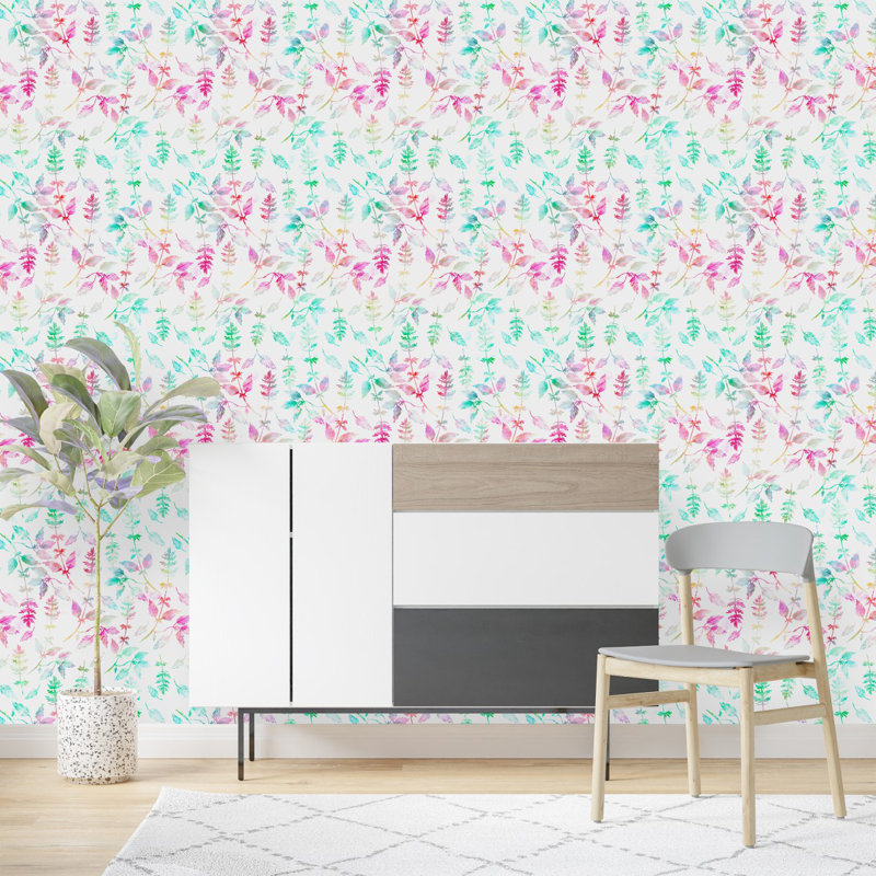 Murale florale, L 2,08 pi x L 10,42 pi