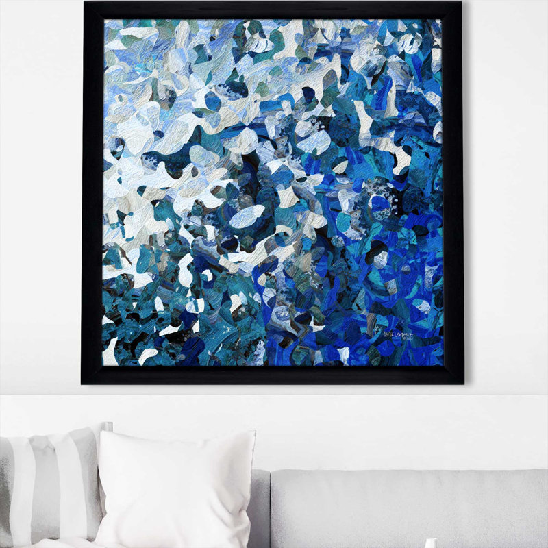 Psaumes 31:14 «Chooseto Trust» par Mark Lawrence - Peinture, H 37,5 po x l 37,5 po x P 1 po, Cadre noir