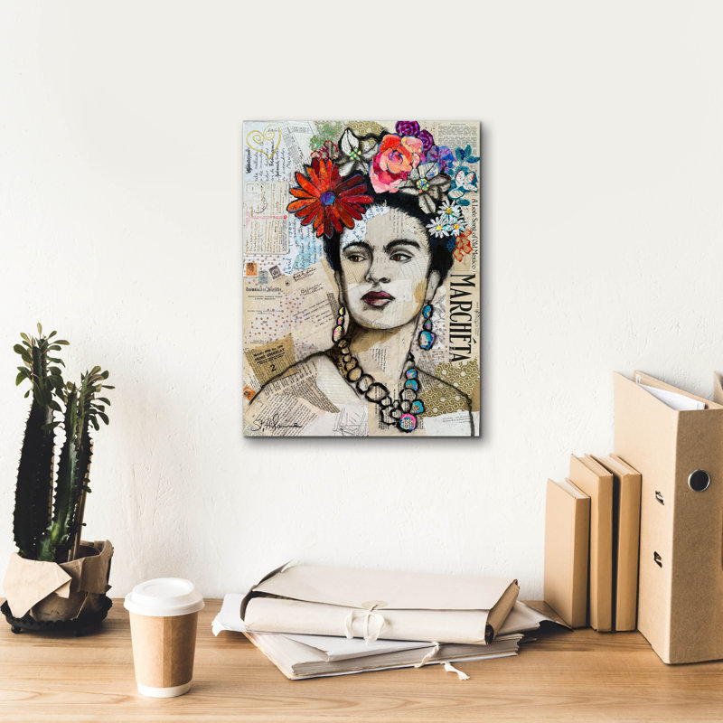 «Fabulous Frida» par St Hilaire Elizabeth, art mural sur toile, H 16 po x l 12 po