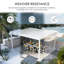 Abri de protection contre les intempéries en aluminium avec système de drainage et pergola Kozyard Pergola 10 'x 12'-127367579-127367581