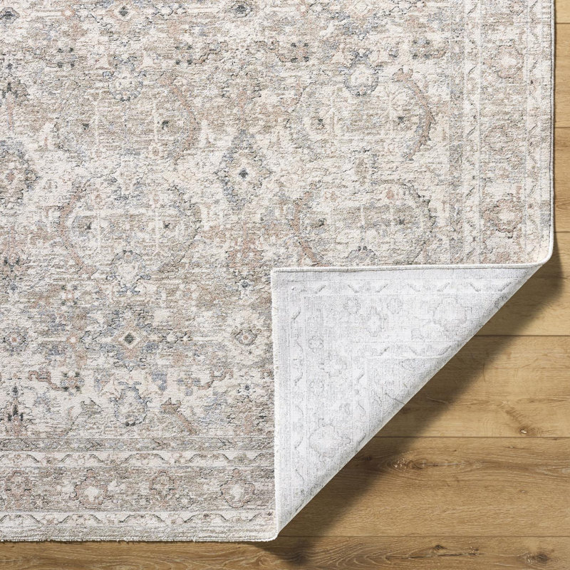 Tapis traditionnel tissé à la machine Arghira, Rectangle 2 pi x 2 pi 11 po