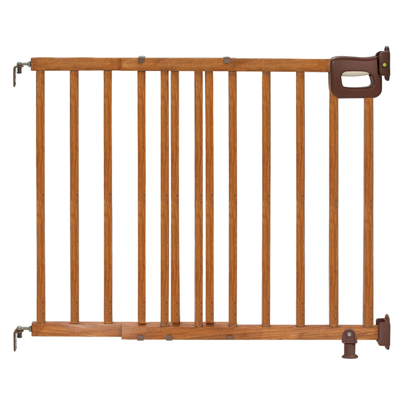Evalinda Metal Adjustable Pressure Mounted Pet Gate With Door