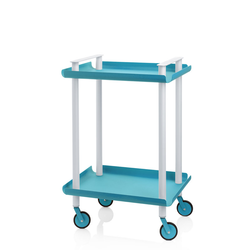 Zeigler Serving Cart, Grey, Blue