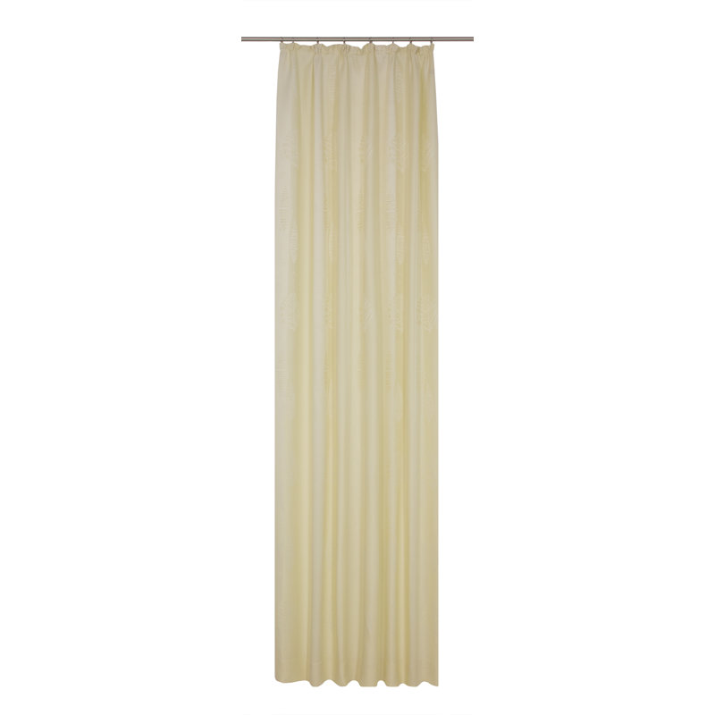 Pelletier Pinch Pleat Room Darkening Single Curtain, Cream, 175cm H x 135cm W