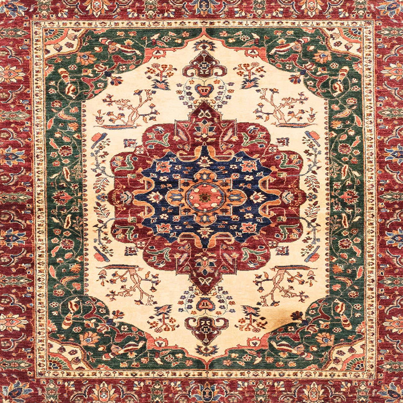 Tapis abstrait moderne 3252, Carré 5 pi