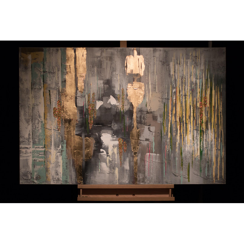 Hand -painted colored obscurity acrylic painting