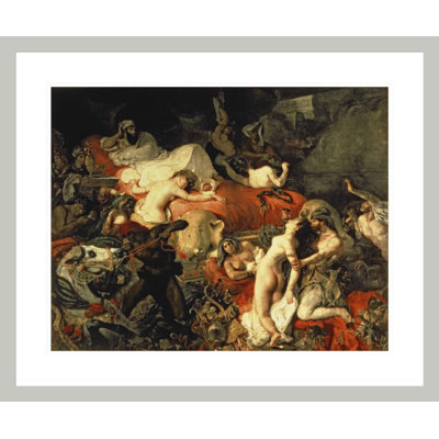 La mort de Sardanapale par Eugène Delacroix, impression giclée sur cadre