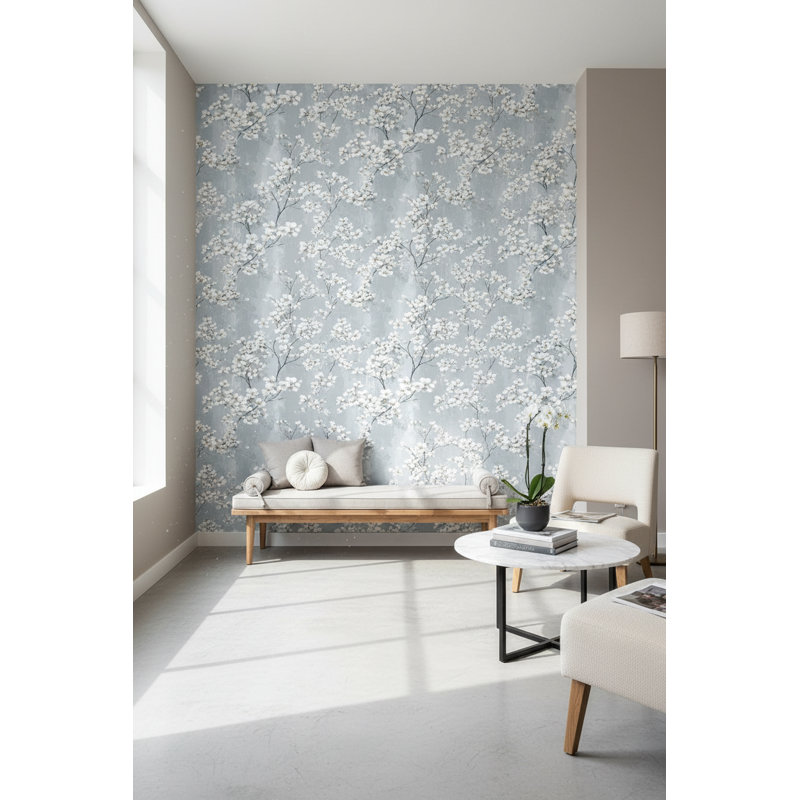 Papier peint floral, murale décorative minimaliste moderne