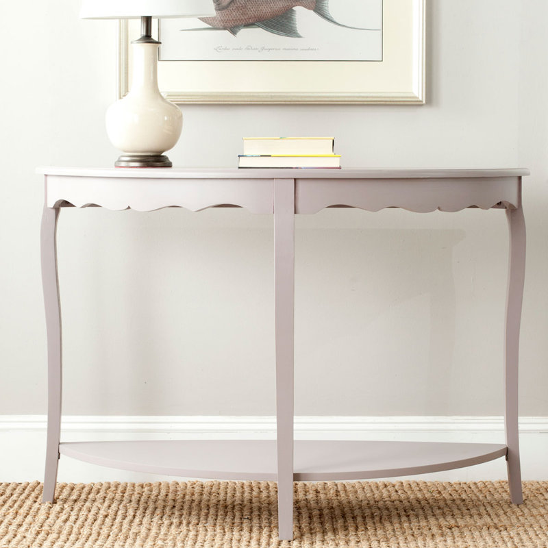 Console en bois de pin Christina, Gris mauve