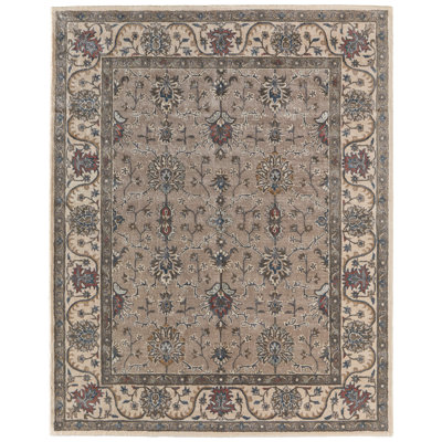 Tapis oriental gris / bleu en coton touffeté à la main Atlandida
