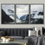 «Nature Landscape White Clouds Foggy Mountains», reproduction sur toile 3 pièces
