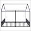 Lits plateforme simples en métal robuste, conception peu encombrante pour les chambres partagées et les chambres d'amis, noir-1523728315