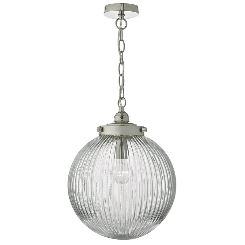 Bryce 1 - Light Sphere Pendant, Satin Nickel
