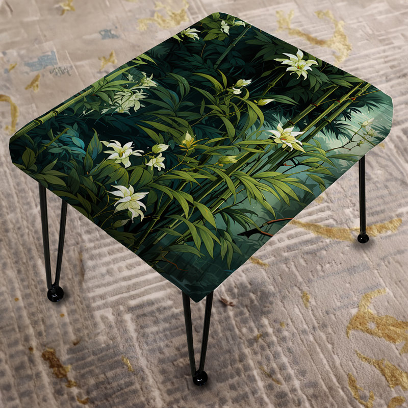 Bamboo Sanctuary - Repose-pieds rectangulaire oriental