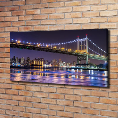 Bridge in New York 1 Piece Wrapped Canvas Wall Art