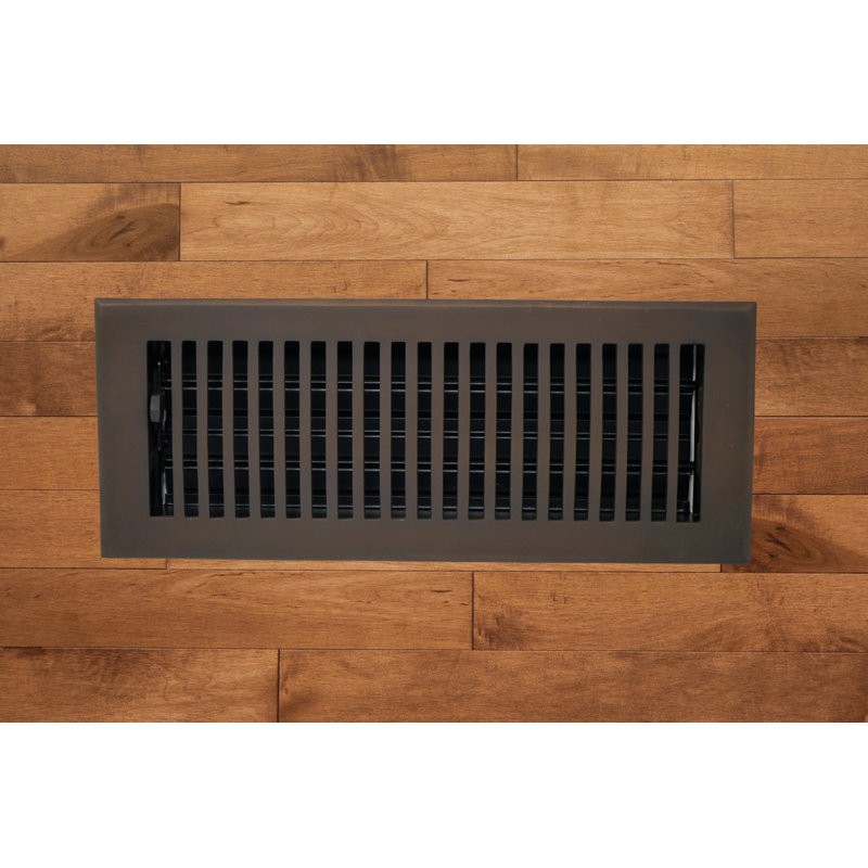 Registre en métal, Bronze huilé, H 2,75 po x l 3,75 po x P 13,5 po