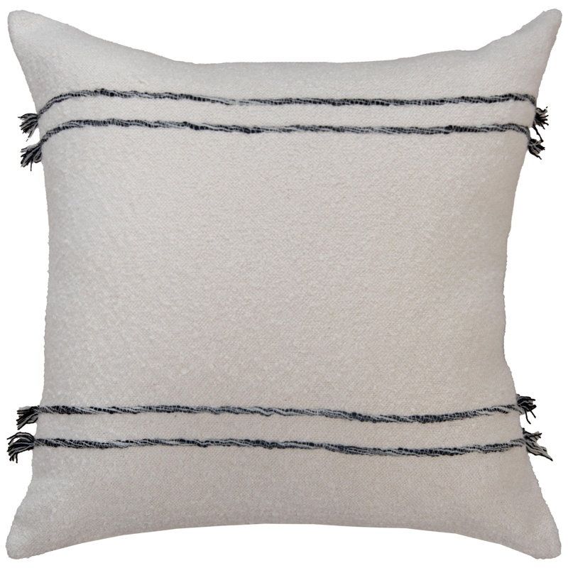 Coussin 100% coton Donny Osmond Home, Mélange de duvet, Noir/Ivoire