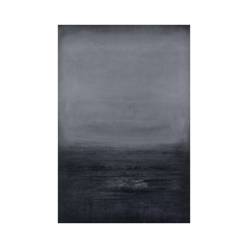 Noir / dégradé gris anthracite - impression sur toile tendue, H 18 po x l 12 po x P 1,5 po