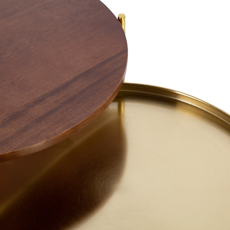 Gwynn Tray Top Nesting Tables, Navy Blue Top/Gold Base