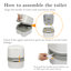 Toilette ronde 6,3 GPF avec chasse amovible portable (siège inclus) pour le camping