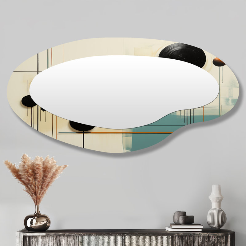 Miroir mural géométrique à motif géométrique et abstrait géométrique