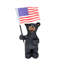 Sculpture figurine en résine patriotique avec drapeau américain