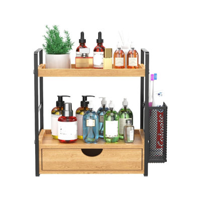 Skincare Perfume Organiser 2-Tier Wood Storage