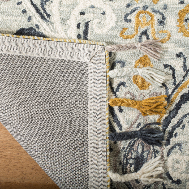 Guzi Hand Hooked Wool Oriental Rug, Rectangle 5' x 8'