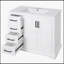 Meuble-lavabo moderne avec lavabo en céramique et rangement spacieux pour une salle de bain élégante