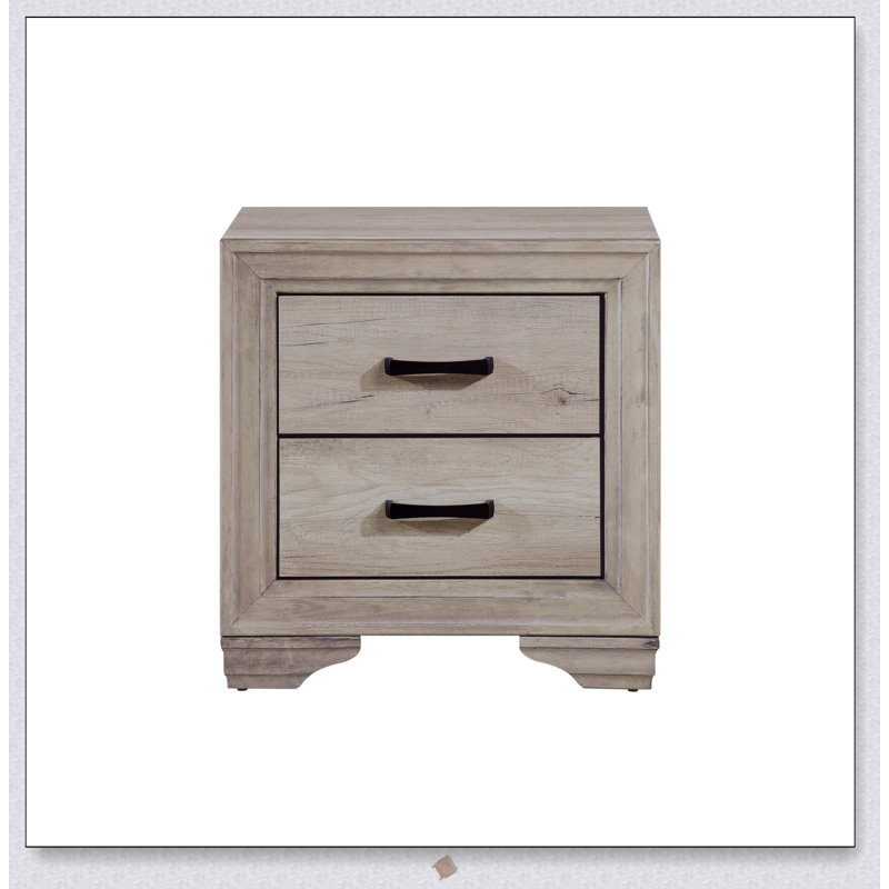 Table de chevet contemporaine en bois massif avec tiroir, finition pour rangement et décoration de chambre à coucher moderne
