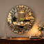 Albana Round Wood Framed Wall Mounted Accent Mirror in Silver