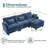 4 Piece Upholstered L Shaped Sectional Sofa-1367175796