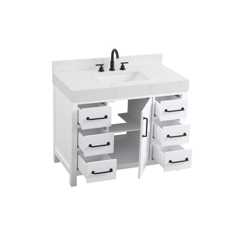 Meuble-lavabo simple 42 po_Traditional_VF60642-BS, Blanc