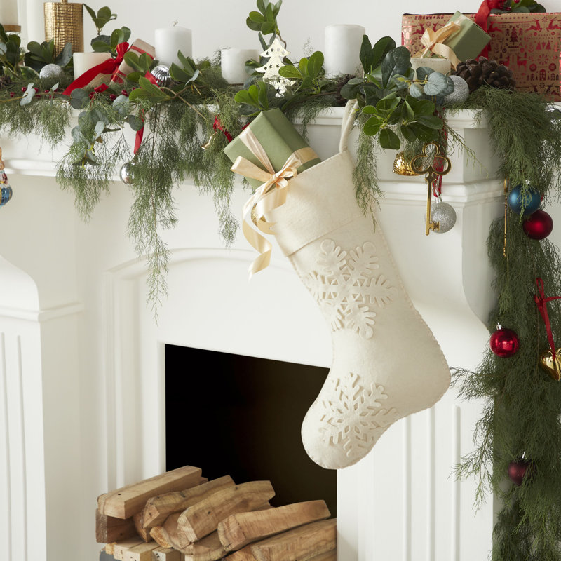 Tacked Snowflake Stocking