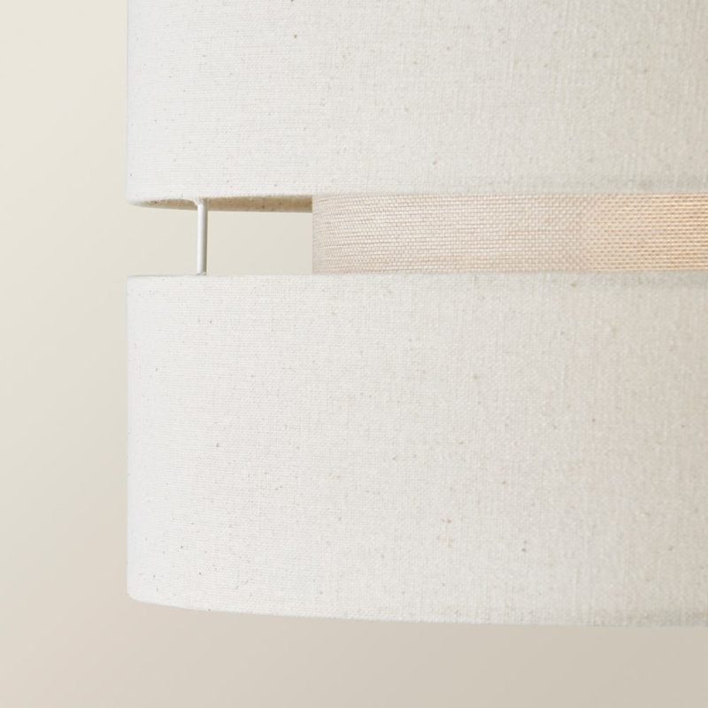 Syrah 18.5cm H Linen Blend Drum Lamp Shade ( Slip-On ), Cream
